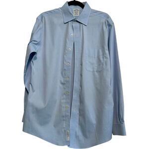 Brooks Brothers Oxford Shirt 15.5-33 Blue Point Collar Classic Fit Dress Formal